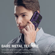 For Samsung Galaxy S22+ 5G MagSafe Magnetic Holder Phone Case(Purple)