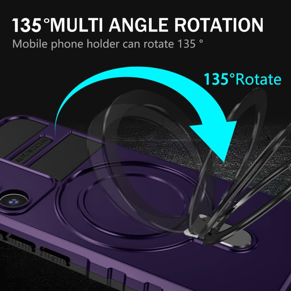For Samsung Galaxy S22+ 5G MagSafe Magnetic Holder Phone Case(Purple)