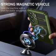 For Samsung Galaxy S23 Ultra 5G MagSafe Magnetic Holder Phone Case(Green)