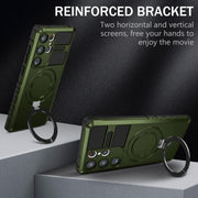 For Samsung Galaxy S23 Ultra 5G MagSafe Magnetic Holder Phone Case(Green)