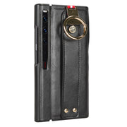 For Huawei Mate Xs 2 Wristband Leather Back Phone Case(Black)