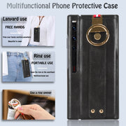 For Huawei Mate Xs 2 Wristband Leather Back Phone Case(Black)
