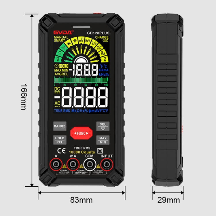 GVDA GD128PLUS Intelligent High Precision Automatic Digital Multimeter - free shipping - PMC Jewellery - Order now!