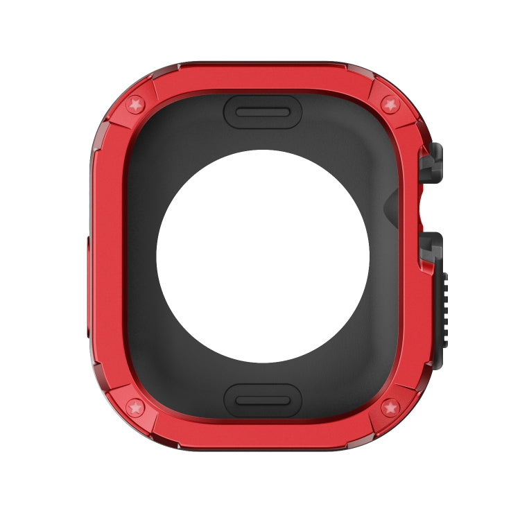 For Apple Watch Ultra 49mm 2-in-1 PC Hybrid TPU Armor Watch Case(Red) - Watch Cases by PMC TechLife | Online Shopping South Africa | PMC TechLife