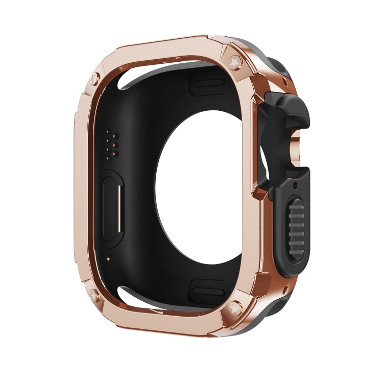 For Apple Watch Ultra 49mm 2-in-1 PC Hybrid TPU Armor Watch Case(Rose Gold) - Watch Cases by PMC TechLife | Online Shopping South Africa | PMC TechLife
