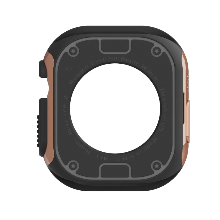 For Apple Watch Ultra 49mm 2-in-1 PC Hybrid TPU Armor Watch Case(Rose Gold) - Watch Cases by PMC TechLife | Online Shopping South Africa | PMC TechLife