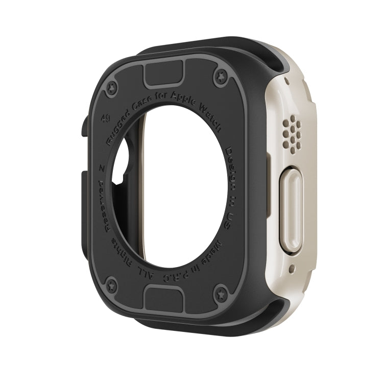 For Apple Watch Ultra 49mm 2-in-1 PC Hybrid TPU Armor Watch Case(Starlight) - Watch Cases by PMC TechLife | Online Shopping South Africa | PMC TechLife