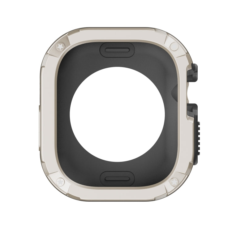 For Apple Watch Ultra 49mm 2-in-1 PC Hybrid TPU Armor Watch Case(Starlight) - Watch Cases by PMC TechLife | Online Shopping South Africa | PMC TechLife