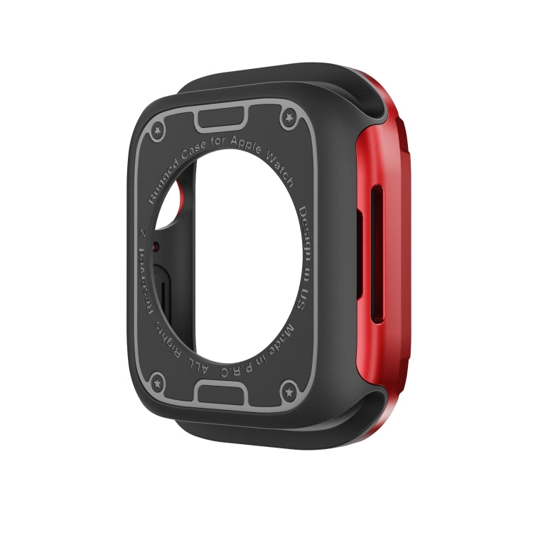 For Apple Watch Series 8 / 7 45mm 2-in-1 PC Hybrid TPU Armor Watch Case(Red) - Watch Cases by PMC TechLife | Online Shopping South Africa | PMC TechLife