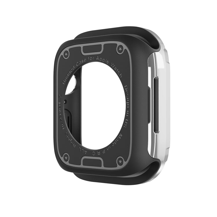 For Apple Watch Series 8 / 7 45mm 2-in-1 PC Hybrid TPU Armor Watch Case(Silver Gray) - Watch Cases by PMC TechLife | Online Shopping South Africa | PMC TechLife