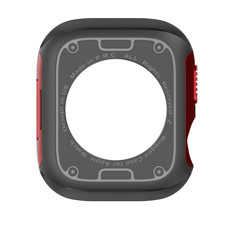 For Apple Watch Series 8 / 7 41mm 2-in-1 PC Hybrid TPU Armor Watch Case(Red) - Watch Cases by PMC TechLife | Online Shopping South Africa | PMC TechLife