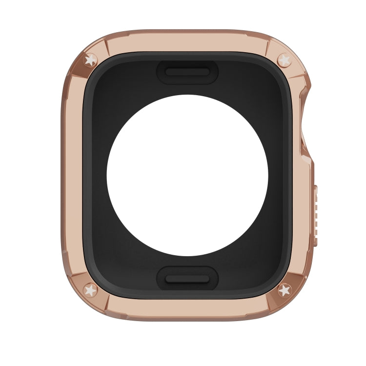 For Apple Watch Series 8 / 7 41mm 2-in-1 PC Hybrid TPU Armor Watch Case(Rose Gold) - Watch Cases by PMC TechLife | Online Shopping South Africa | PMC TechLife