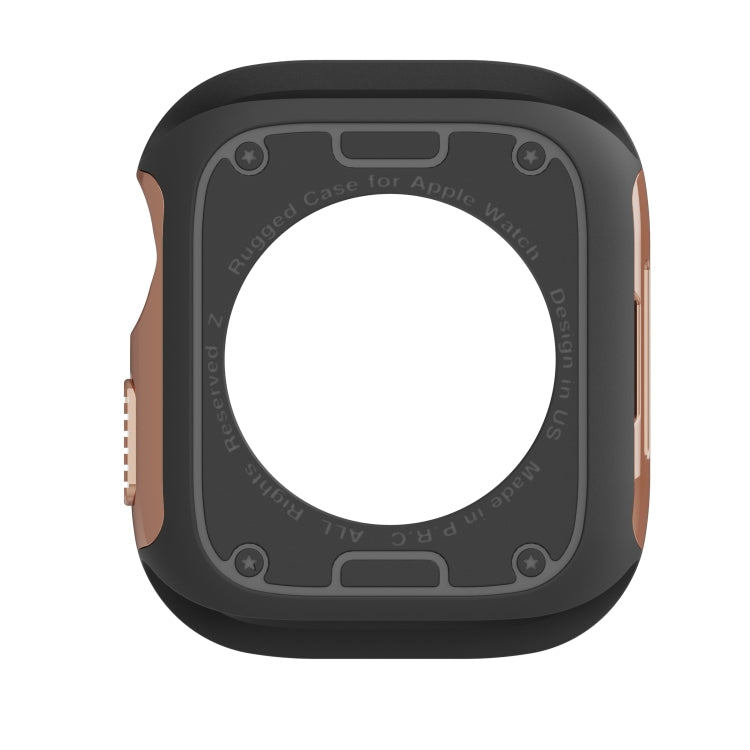 For Apple Watch Series 8 / 7 41mm 2-in-1 PC Hybrid TPU Armor Watch Case(Rose Gold) - Watch Cases by PMC TechLife | Online Shopping South Africa | PMC TechLife