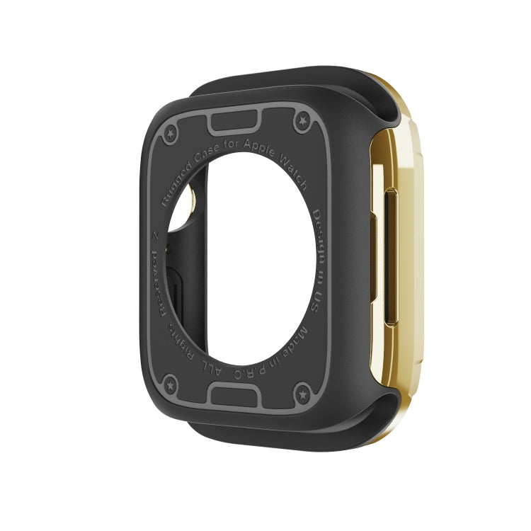 For Apple Watch Series 8 / 7 41mm 2-in-1 PC Hybrid TPU Armor Watch Case(Gold) - Watch Cases by PMC TechLife | Online Shopping South Africa | PMC TechLife