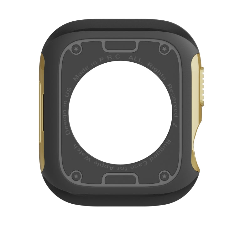 For Apple Watch Series 8 / 7 41mm 2-in-1 PC Hybrid TPU Armor Watch Case(Gold) - Watch Cases by PMC TechLife | Online Shopping South Africa | PMC TechLife