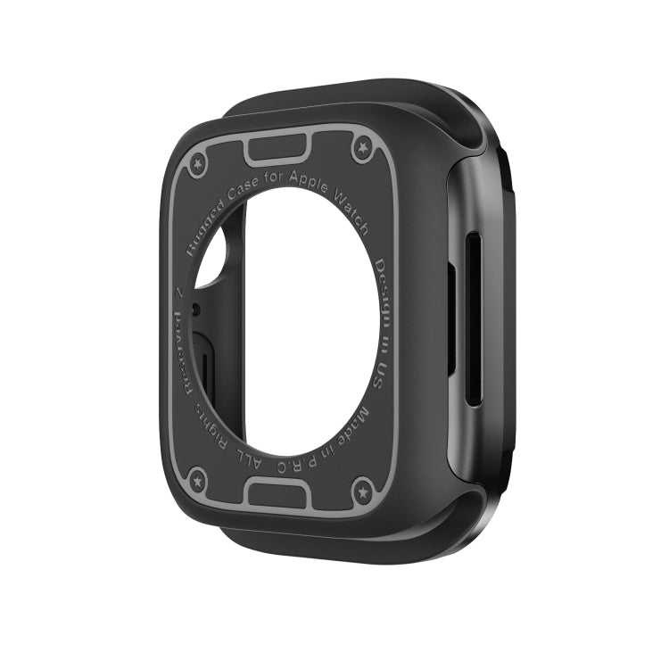 For Apple Watch Series 6 / 5 / 4 / SE 40mm 2-in-1 PC Hybrid TPU Armor Watch Case(Black) - Watch Cases by PMC TechLife | Online Shopping South Africa | PMC TechLife
