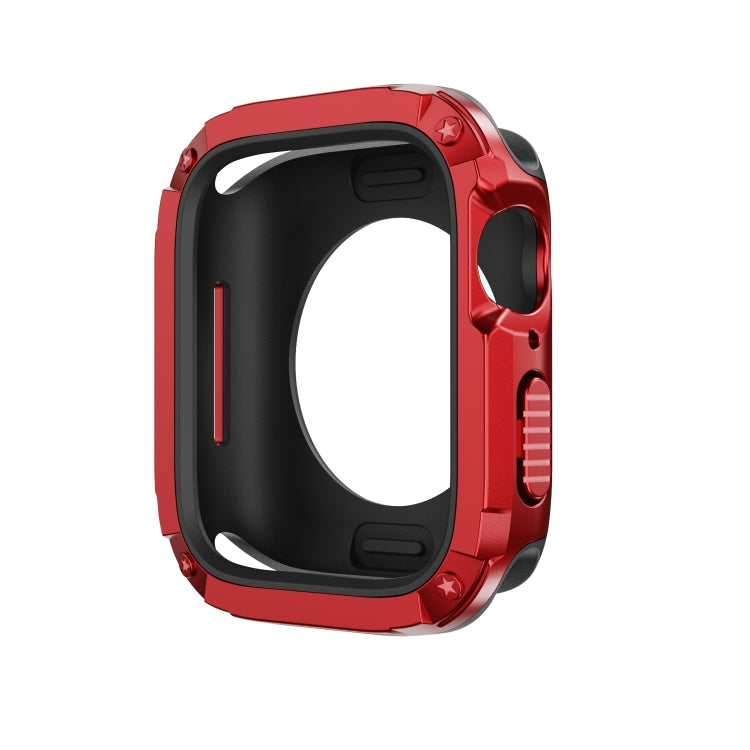 For Apple Watch Series 6 / 5 / 4 / SE 40mm 2-in-1 PC Hybrid TPU Armor Watch Case(Red) - Watch Cases by PMC TechLife | Online Shopping South Africa | PMC TechLife