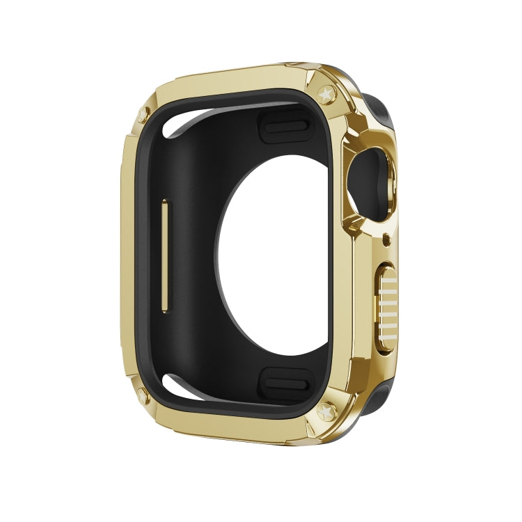 For Apple Watch Series 6 / 5 / 4 / SE 40mm 2-in-1 PC Hybrid TPU Armor Watch Case(Gold) - Watch Cases by PMC TechLife | Online Shopping South Africa | PMC TechLife
