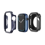 For Apple Watch Series 6 / 5 / 4 / SE 40mm 2-in-1 PC Hybrid TPU Armor Watch Case(Midnight Blue)