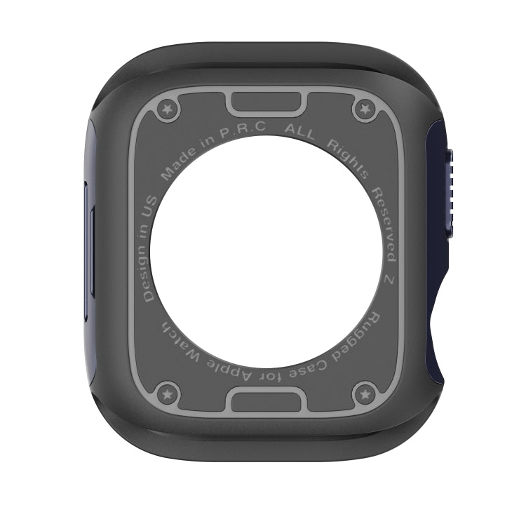 For Apple Watch Series 6 / 5 / 4 / SE 44mm 2-in-1 PC Hybrid TPU Armor Watch Case(Midnight Blue)