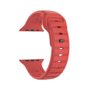 For Apple Watch 7 41mm Dot Texture Fluororubber Watch Band(Red)