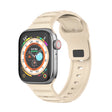 For Apple Watch SE 44mm Dot Texture Fluororubber Watch Band(Starlight) - Watch Bands by PMC TechLife | Online Shopping South Africa | PMC TechLife