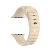 For Apple Watch SE 44mm Dot Texture Fluororubber Watch Band(Starlight)