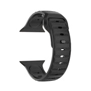 For Apple Watch 3 42mm Dot Texture Fluororubber Watch Band(Black)