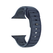 For Apple Watch 2 38mm Dot Texture Fluororubber Watch Band(Midnight Blue)