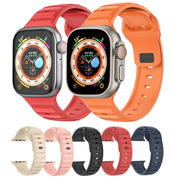 For Apple Watch SE 40mm Dot Texture Fluororubber Watch Band(Red)