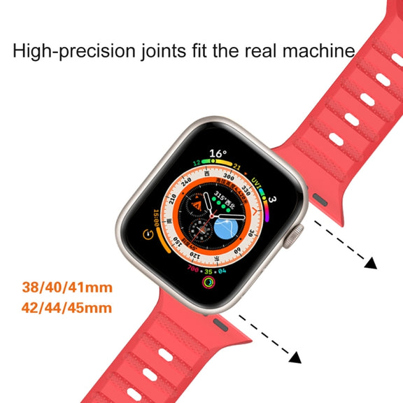 For Apple Watch 6 40mm Dot Texture Fluororubber Watch Band(Orange)
