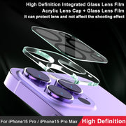 For iPhone 15 Pro / 15 Pro Max imak High Definition Integrated Glass Lens Film