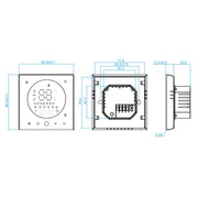 BHT-008GBL 95-240V AC 16A Smart Home Electric Heating LED Thermostat Without WiFi(White)