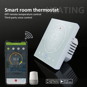 BHT-008GBLW 95-240V AC 16A Smart Home Electric Heating LED Thermostat With WiFi(Black)
