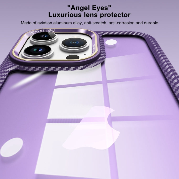 For iPhone 11 Carbon Fiber Transparent Back Panel Phone Case(Green)