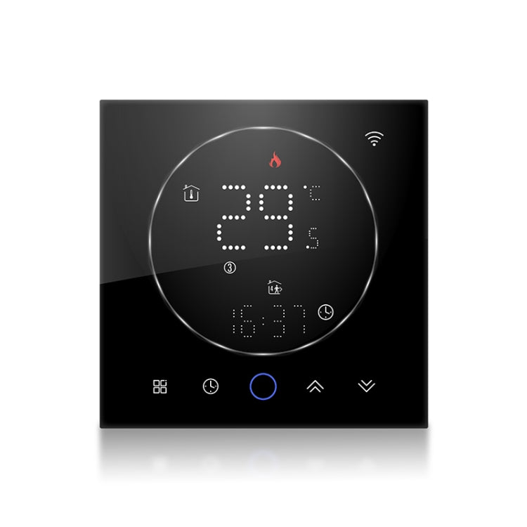 BHT-008GCLW 95-240V AC 5A Smart Home Boiler Heating LED Thermostat With WiFi(Black) - Thermostat & Thermometer by PMC TechLife | Online Shopping South Africa | PMC TechLife