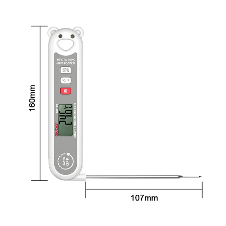 GVDA GD159 Foldable Digital Thermometer Food Temperature Measurement Tool - Cooking Thermometers by GVDA | Online Shopping South Africa | PMC Jewellery | Buy Now Pay Later Mobicred