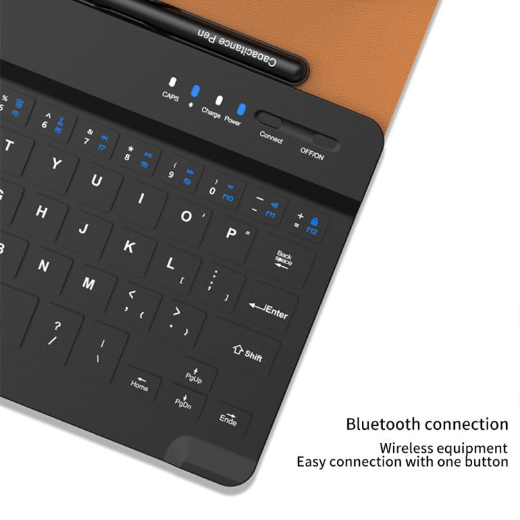 For Samsung Galaxy Z Fold5 GKK Gear Adjustment Bluetooth Keyboard Leather Case with Pen + Keyboard + Mouse + Case(Black)