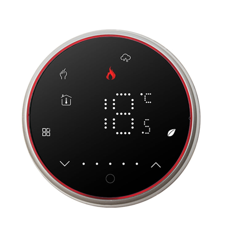 BHT-6001GBL 95-240V AC 16A Smart Round Thermostat Electric Heating LED Thermostat Without WiFi(Black) - Thermostat & Thermometer by PMC TechLife | Online Shopping South Africa | PMC TechLife