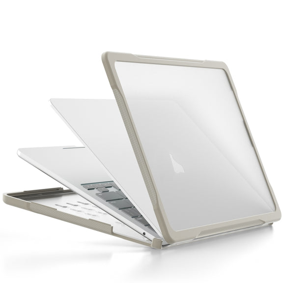 For MacBook Air 13.6 inch A2681 2022 Translucent Laptop Protective Case(Khaki)