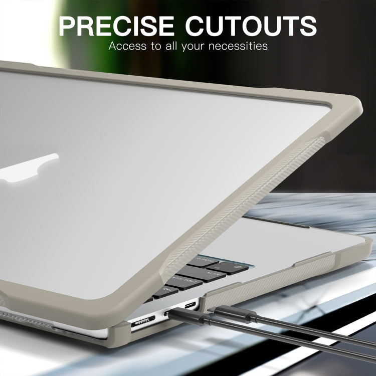 For MacBook Air 13.6 inch A2681 2022 Translucent Laptop Protective Case(Khaki) - MacBook Air Cases by PMC TechLife | Online Shopping South Africa | PMC TechLife