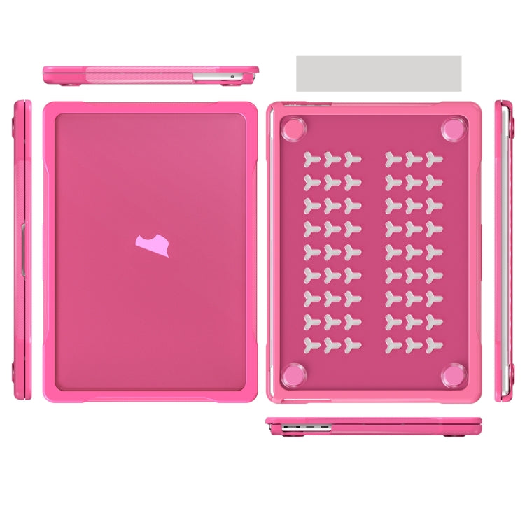 For MacBook Air 13.6 inch A2681 2022 Translucent Laptop Protective Case(Rose Red)