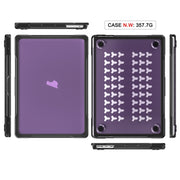 For MacBook Air 13.6 inch A2681 2022 / M3 2024 A3113 / M4 2025 A3240 Translucent Laptop Protective Case(Purple)