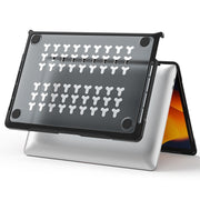 For MacBook Pro 13.3 inch A2338 Translucent Laptop Protective Case(Transparent Black)