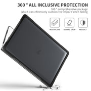 For MacBook Pro 13.3 inch A2338 Translucent Laptop Protective Case(Transparent Black)
