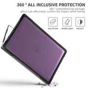 For MacBook Pro 13.3 inch A2338 Translucent Laptop Protective Case(Transparent Purple)