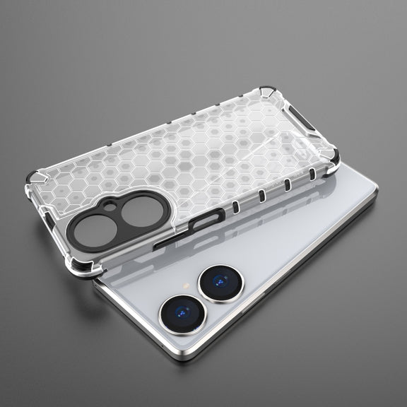 For Huawei nova 11i Shockproof Honeycomb PC + TPU Phone Case(White)