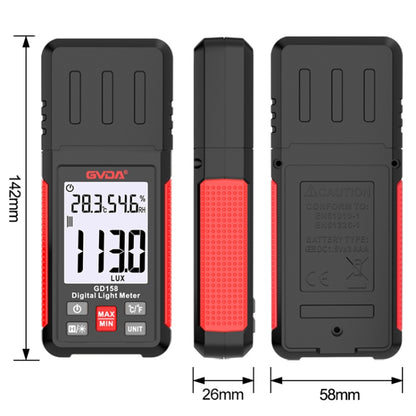 GVDA GD158 200000Lux Digital Light Meter Tester Brightness Photometer - free shipping - PMC Jewellery - Order now!