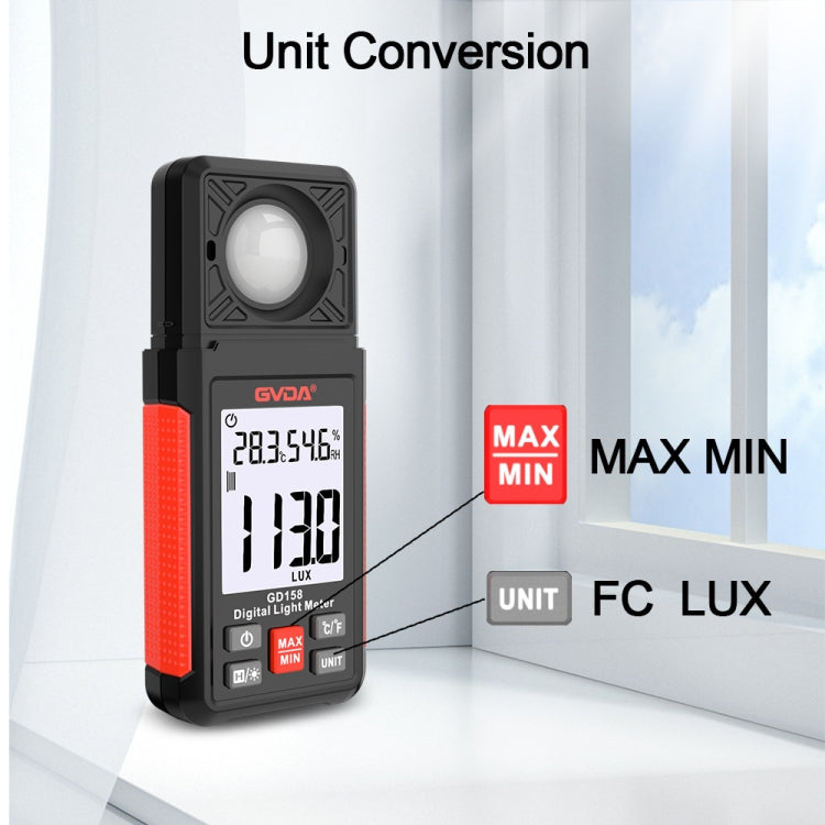 GVDA GD158 200000Lux Digital Light Meter Tester Brightness Photometer - free shipping - PMC Jewellery - Order now!