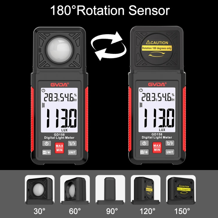 GVDA GD158 200000Lux Digital Light Meter Tester Brightness Photometer - free shipping - PMC Jewellery - Order now!
